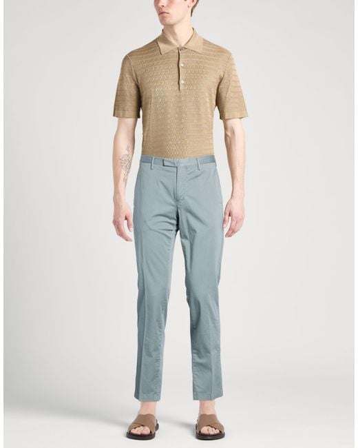 PT Torino Blue Pants Cotton, Elastane for men