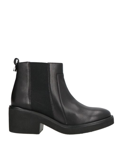 Stonefly Black Second Skin Ankle Boots Leather