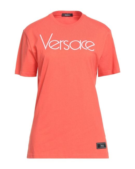 Versace Pink Coral T-Shirt Cotton, Polyester, Elastane