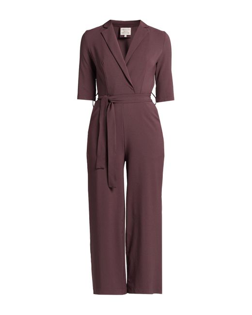 ALESSIA SANTI Purple Jumpsuit Polyester, Elastane
