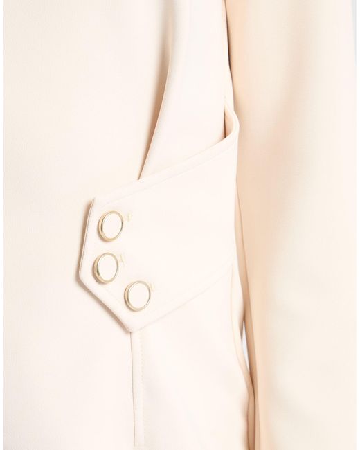 SIMONA CORSELLINI Natural Mini Dress Polyester, Elastane