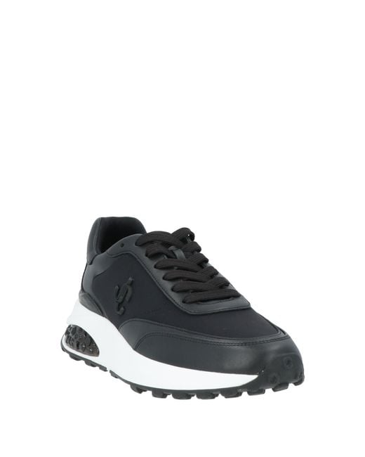 Jimmy Choo Black Sneakers Leather, Textile Fibers