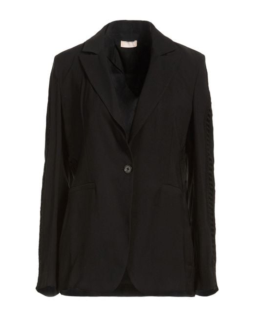 Liu Jo Black Blazer Viscose, Polyester
