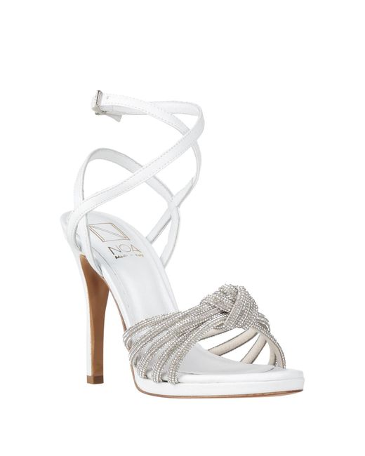 Noa White Sandals Leather