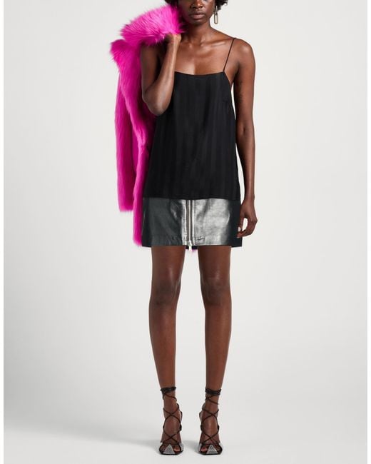 Anine Bing Black Mini Skirt Lambskin
