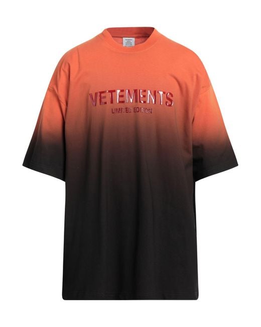 Vetements Orange T-shirt for men