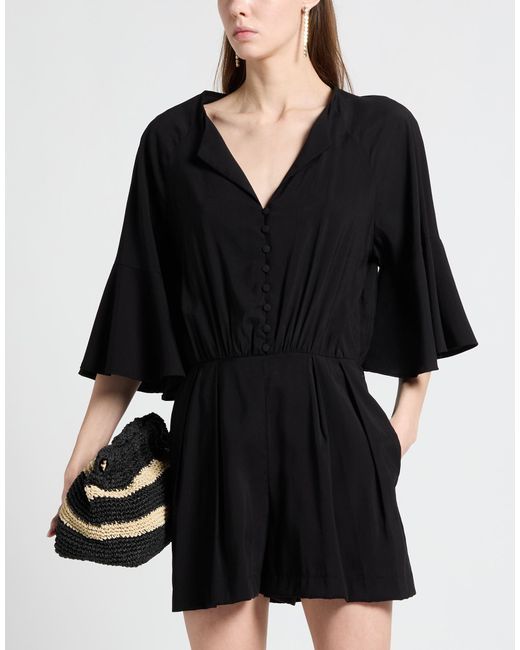 Jijil Black Playsuit Viscose, Polyester
