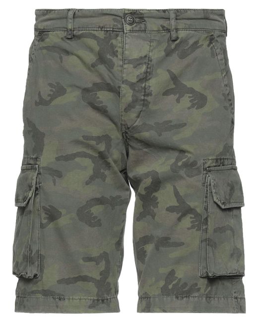 40weft Gray Military Shorts & Bermuda Shorts Cotton for men