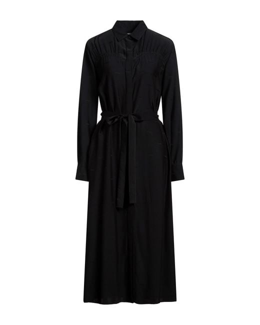 Iceberg Black Midi Dress Acetate, Viscose