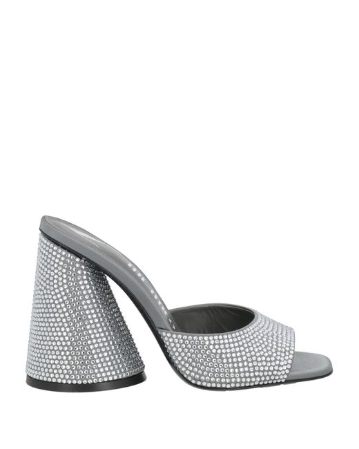 The Attico Gray Sandals Textile Fibers