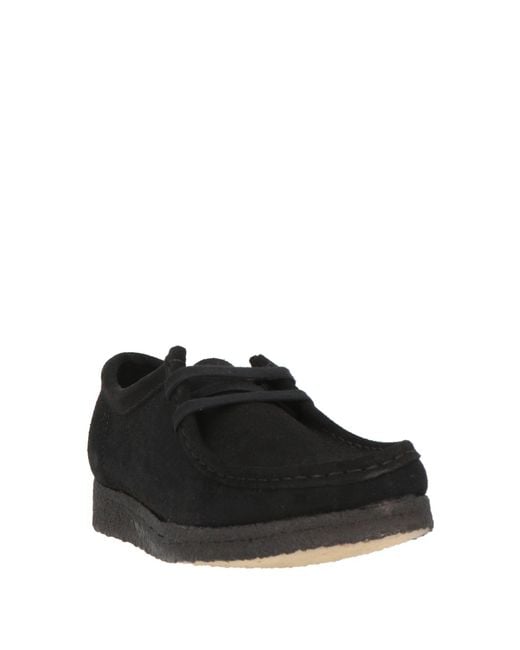 Clarks Black Lace-Up Shoes