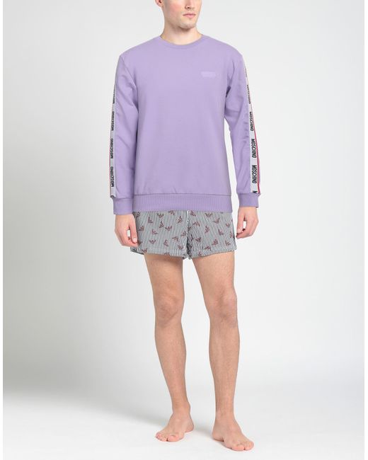 Moschino Purple Light Undershirt Cotton, Elastane for men
