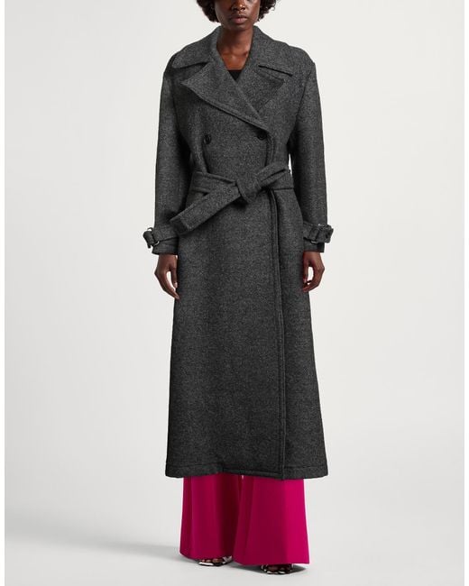 Pinko Black Coat Wool, Nylon