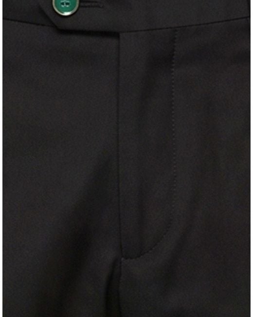 Barbati Black Pants Polyester, Viscose, Elastane for men