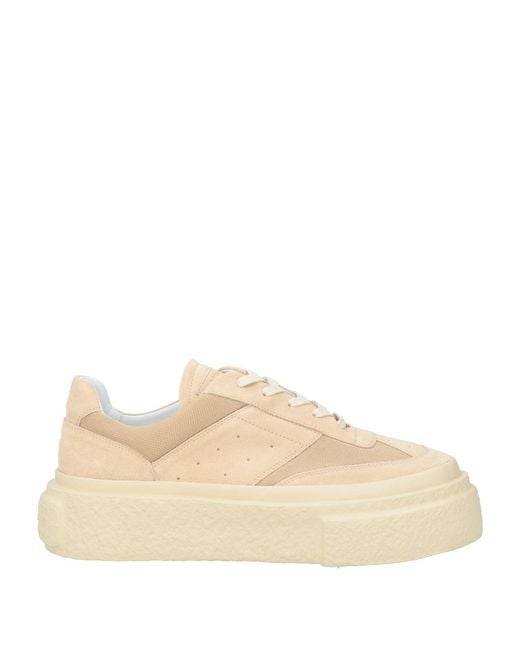 MM6 by Maison Margiela Natural Sneakers Leather, Textile Fibers for men