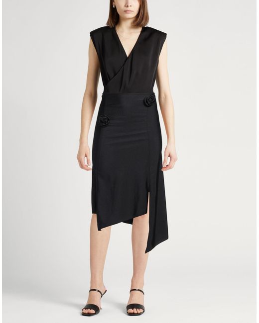 Coperni Black Midi Skirt Polyamide, Elastane