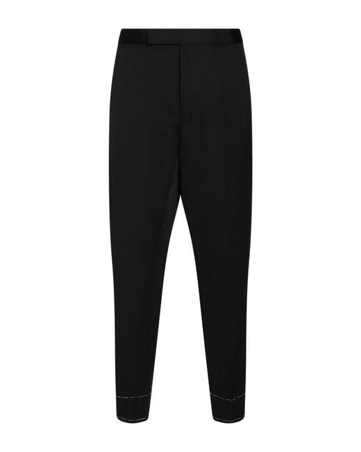Dunhill Black Pants Wool for men