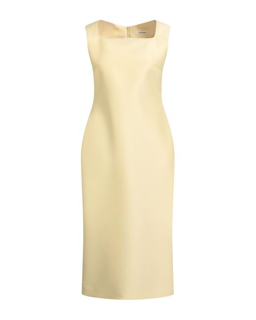 Sandbeige Natural Midi Dress Wool, Silk