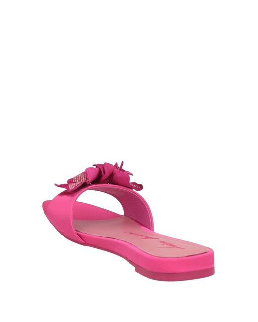 Luciano Barachini Pink Sandals Textile Fibers