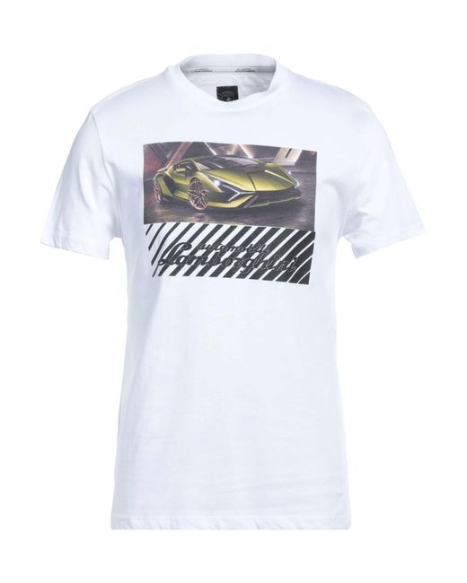 Automobili Lamborghini White T-shirt for men