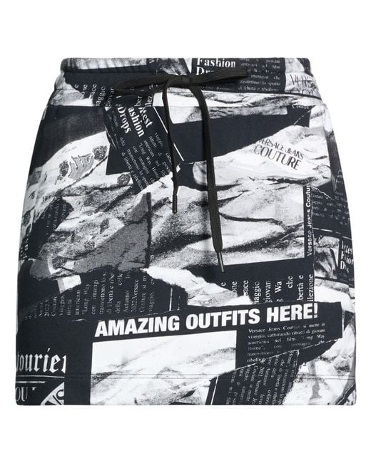 Versace Jeans Couture Black Mini Skirt Cotton