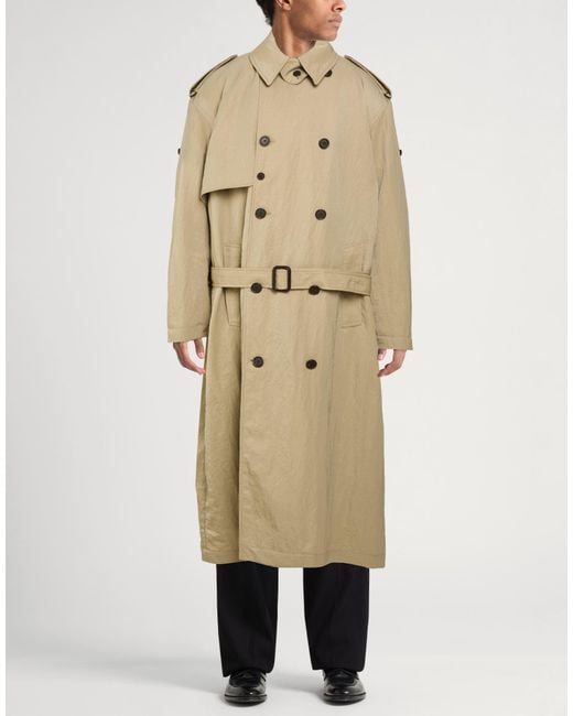 Emporio Armani Natural Overcoat & Trench Coat for men