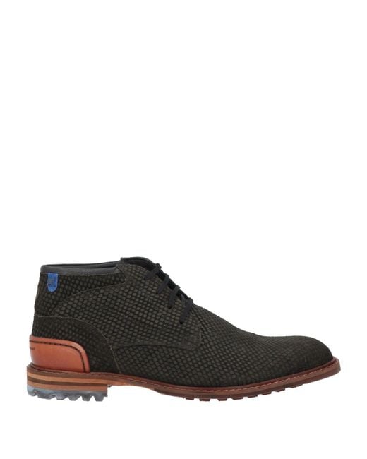 Floris Van Bommel Black Dark Ankle Boots Leather for men