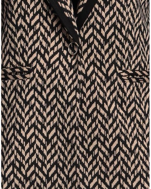 SIMONA CORSELLINI Black Blazer Polyester, Viscose, Elastane, Polyamide