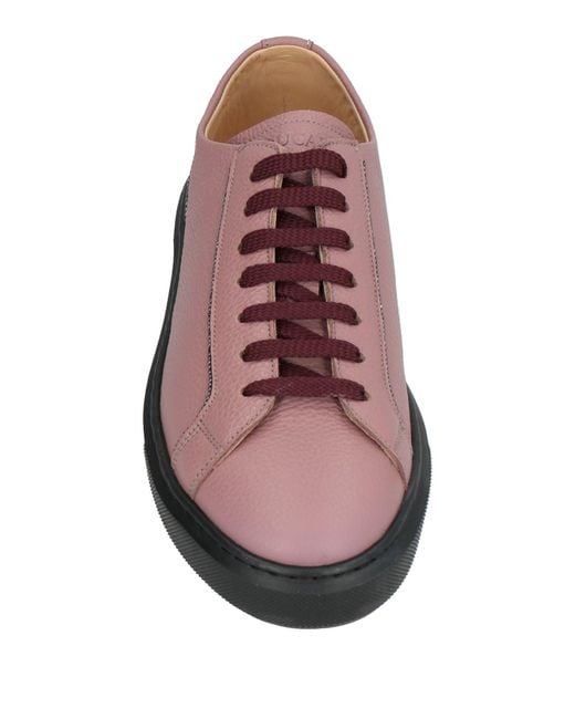 Doucal's Pink Sneakers Leather