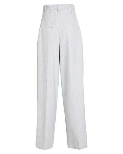 Jacquemus White Light Pants Polyester, Cotton, Virgin Wool, Elastane