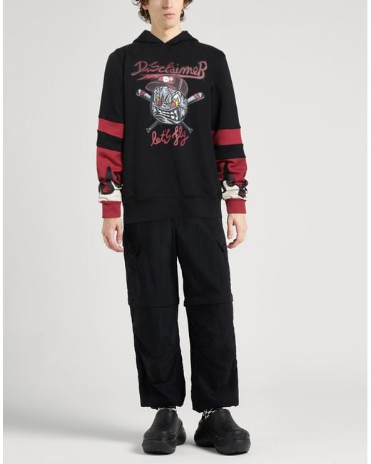 DISCLAIMER Black Sweatshirt Cotton for men