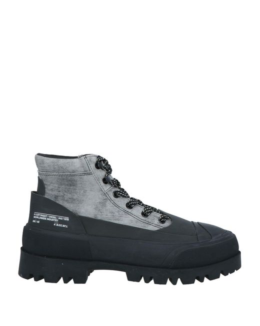 DIESEL Gray Ankle Boots for men
