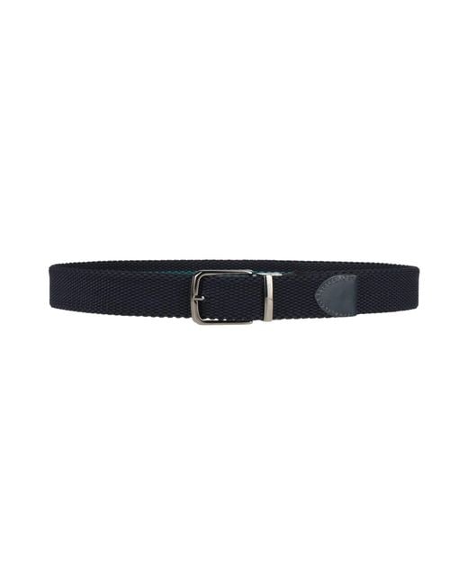 Paul & Shark Blue Dark Belt Viscose, Rubber for men