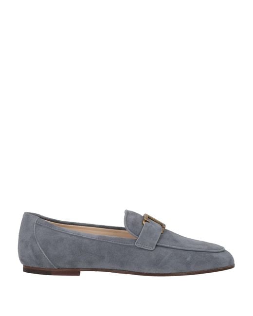Tod's Gray Loafers Leather