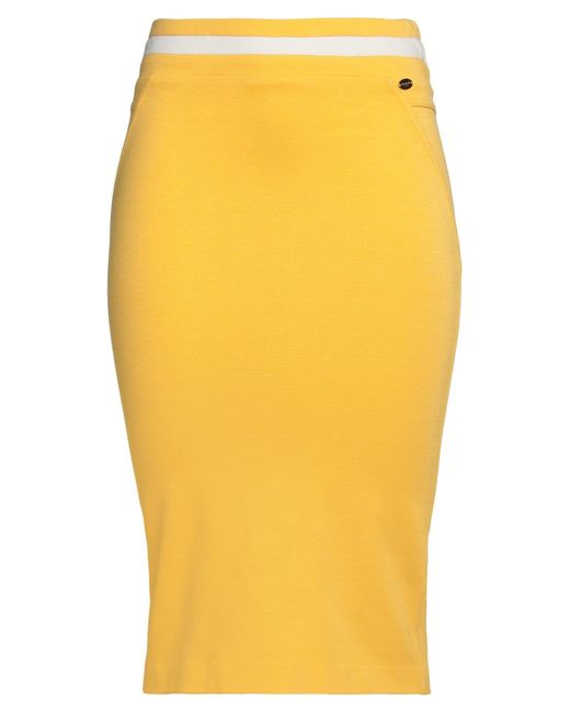 Marani Jeans Yellow Midi Skirt