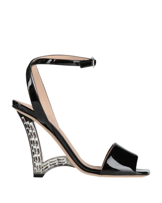 Rodo Black Sandals Leather