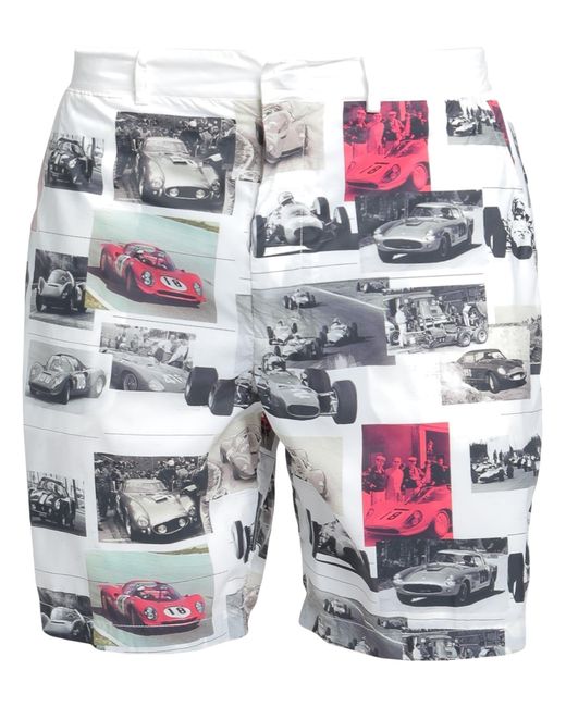 Ferrari Gray Beach Shorts And Trousers for men