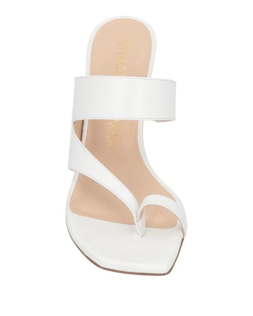 Stuart Weitzman White Thong Sandal