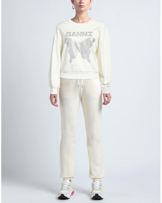 Ganni White Sweatshirt