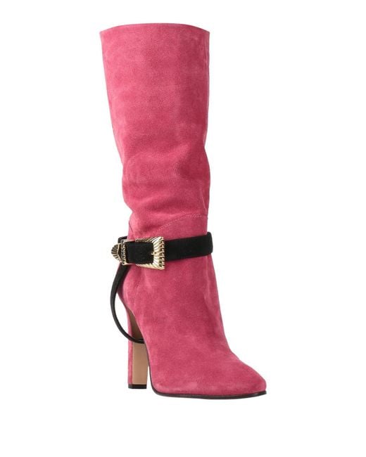 Alberta Ferretti Pink Garnet Boot Leather