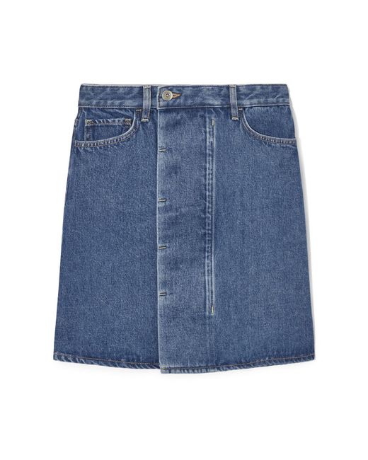 COS Blue Denim Mini Wrap Skirt
