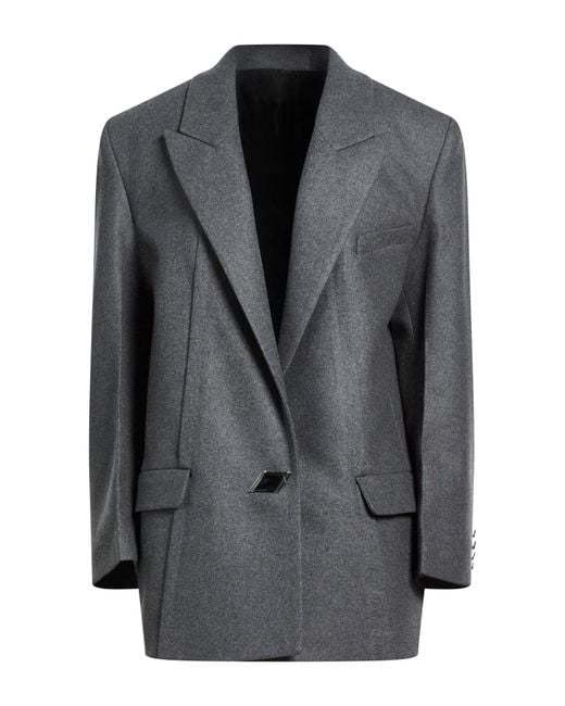 The Attico Gray Blazer Virgin Wool, Polyamide