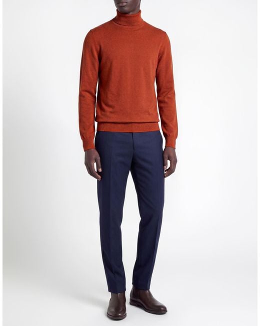 Gran Sasso Red Turtleneck Cashmere for men