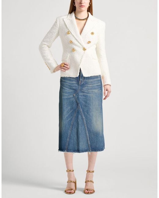 Céline Blue Denim Skirt Cotton