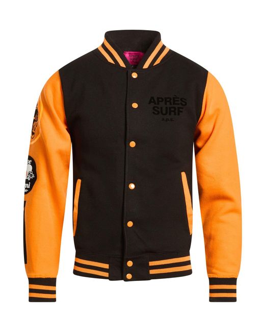 APRÈS SURF Black Jacket Cotton, Polyester for men
