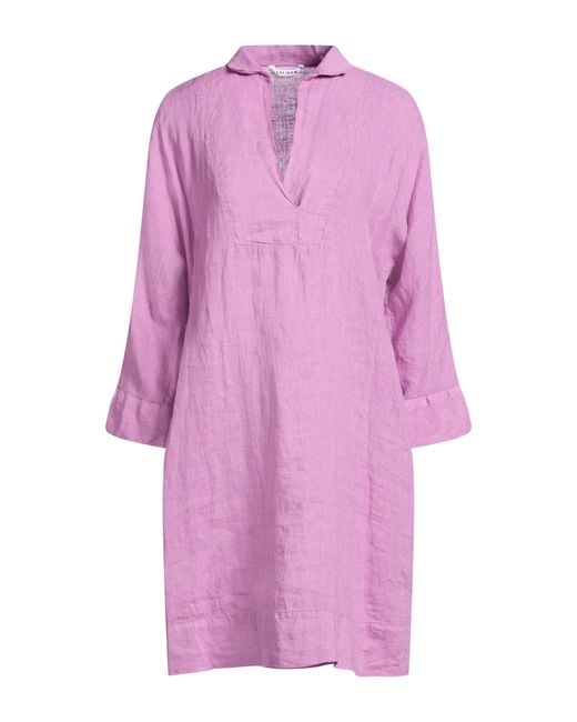 Caliban Pink Mauve Mini Dress Linen