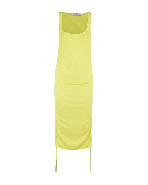Amen Yellow Midi-Kleid