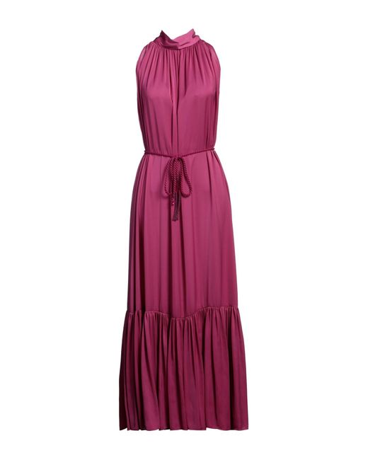 Pennyblack Purple Midi Dress Polyester, Cotton, Glass, Asa