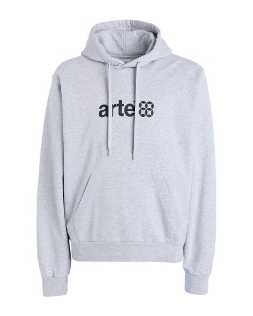 Arte' Gray Hannes Ss23 Logo Hoodie Light Sweatshirt Cotton for men