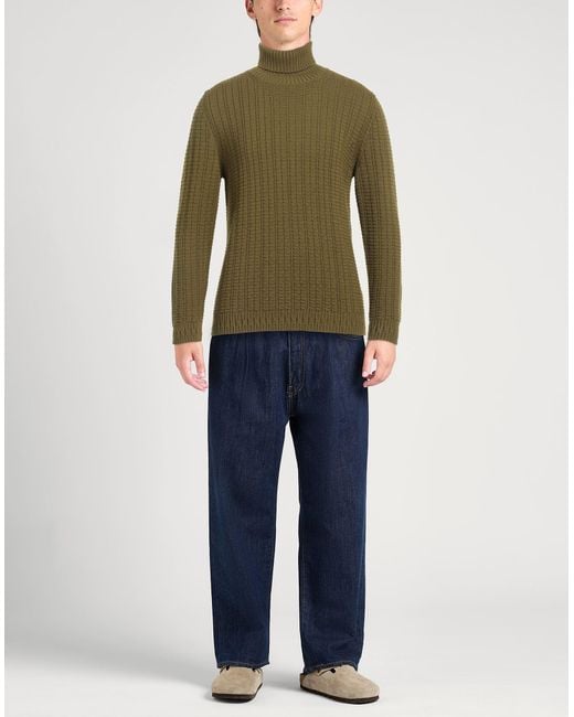 Alpha Studio Green Turtleneck for men